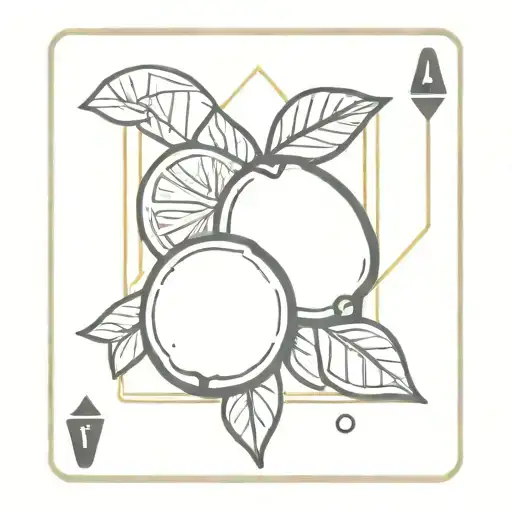 Playing Card With Lemon
