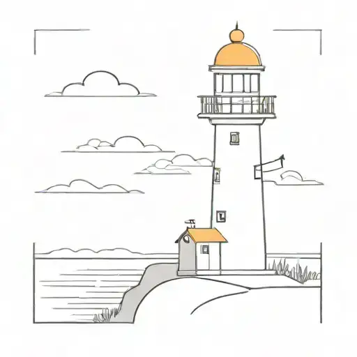 Lighthouse Drawing With One Line