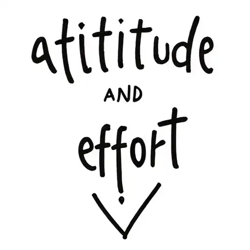 Attitude And Effort Words Simple Little Design
