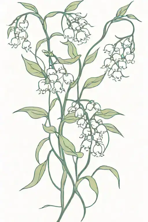 Lily Of The Valley Intertwined With Vines