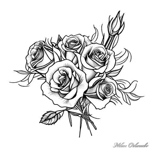 Rose And Gladiolus Bouquet