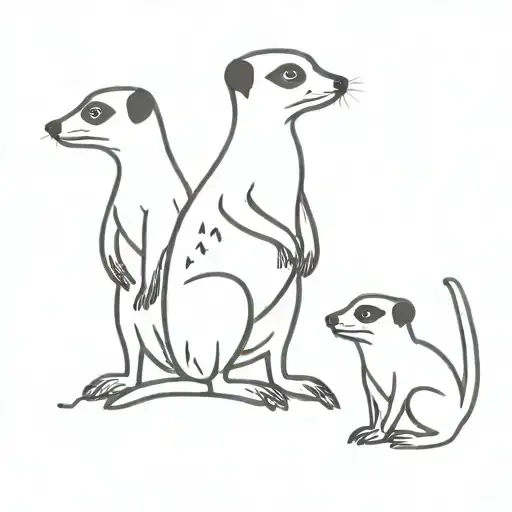 Meerkat Next To Panda Next To Frog Next To Giraffe