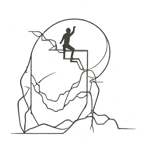 An Abstract Representation Of Overcoming Obstacles And Reaching New Heights