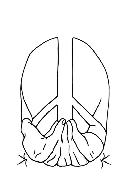 Peace And Hard Work Tattoo Design