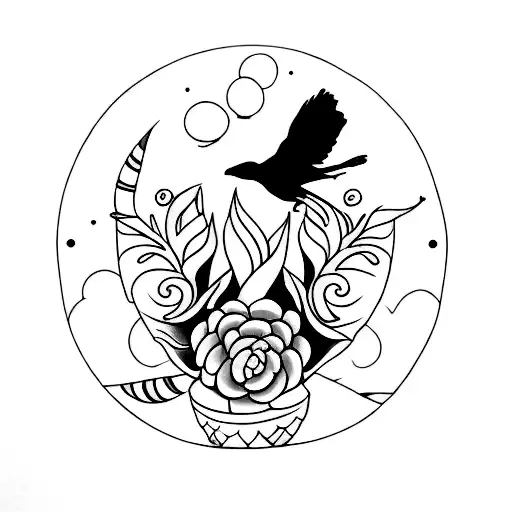 Crow And Cup Inspired By The Tattoo From The Book Six Of Crows