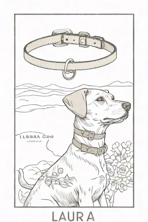 Small Dog Collar With The Name Laura