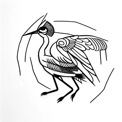 Folded Crane Bird