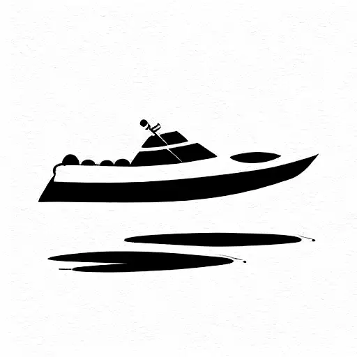 A Speed Boat On The Water