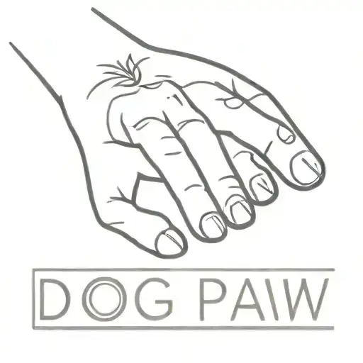 Dog Paw And Human Hand