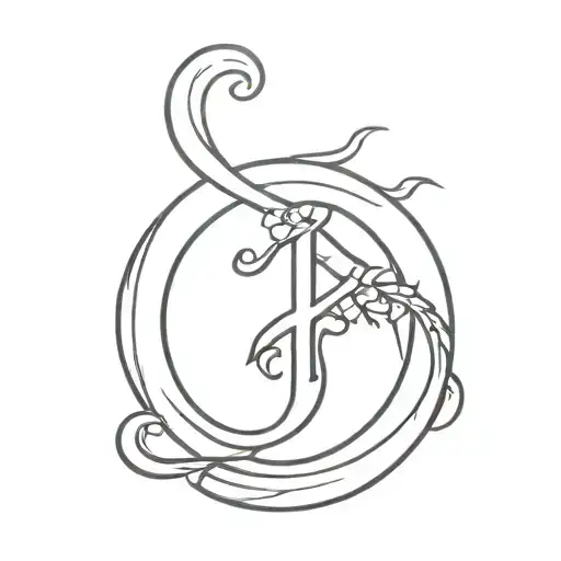 Letter K With The Scorpio Zodiac Symbol Incorporated