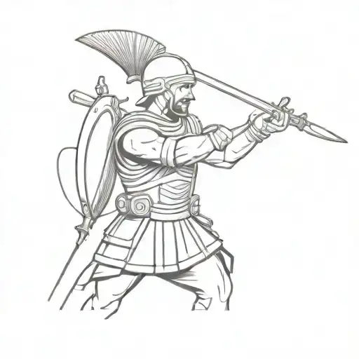 Roman Soldier Playing