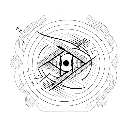 A Minimalist Tattoo Of A Sunset With Musical Notes Forming The Horizon