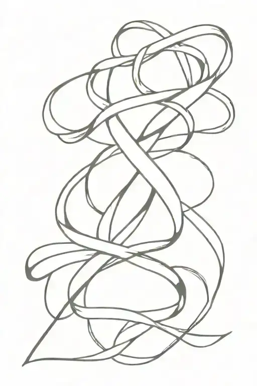 Cancer Ribbons Tied Together