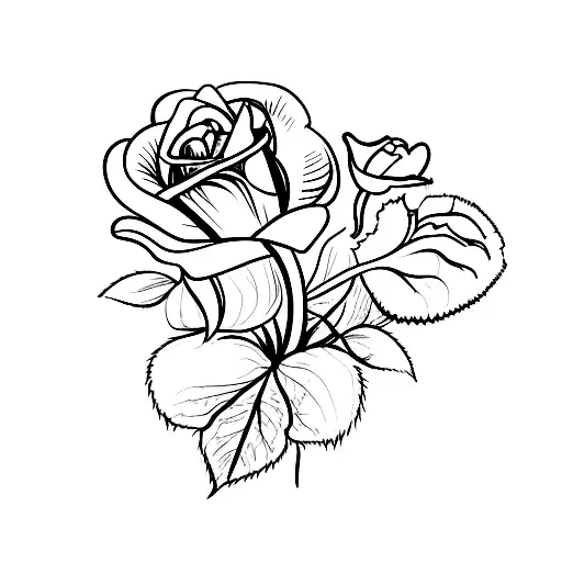 A Rose And A Tulip Attached At The Stem