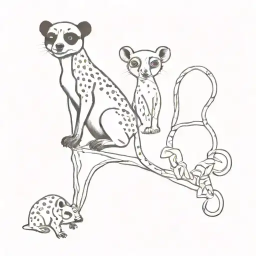 Meerkat Panda Frog And Giraffe Seperate Full Body