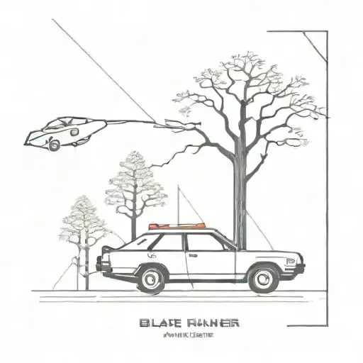 Blade Runner Tree And Car