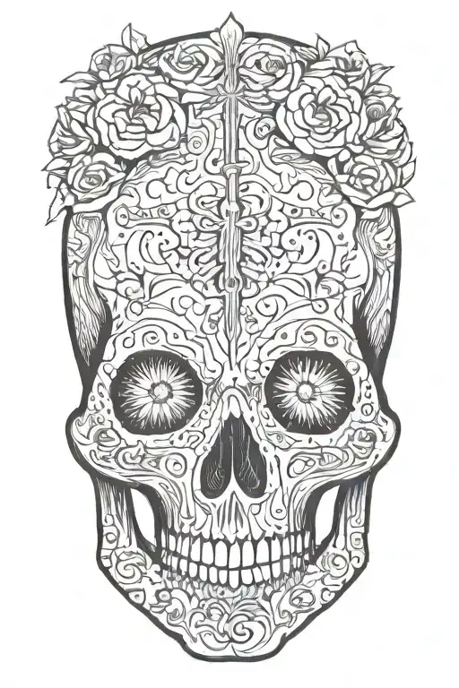 Side View Skull And Spiritual Awakening