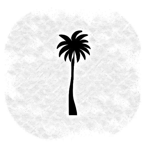 Palm Tree With Barbados Map