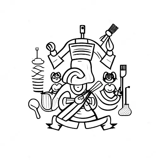 Cooking Chef And Family