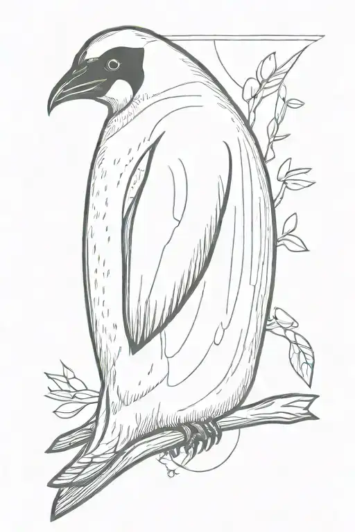 Emperor Penguin Holding Flying Fox