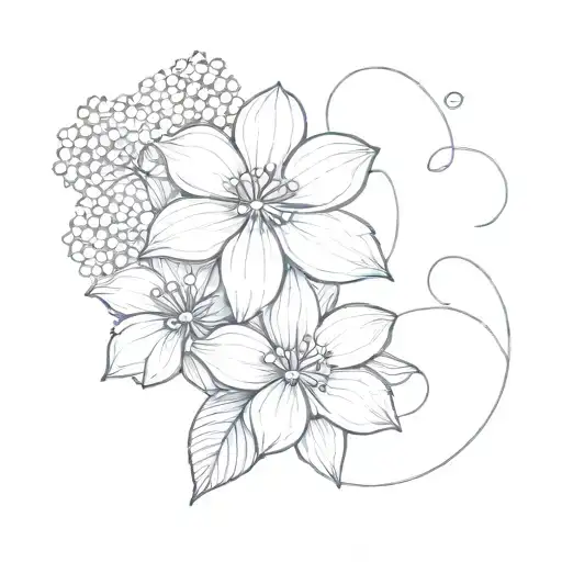 3 Forget Me Not Flowers Arc