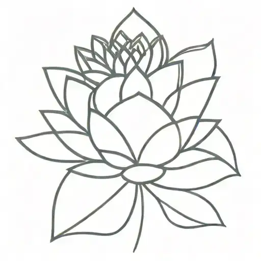 Combine Metal Elements With A Minimalist Lotus Flower Representing Balance And Harmony