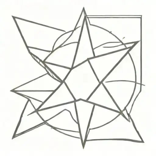 Nine-pointed Star With A T In The Middle