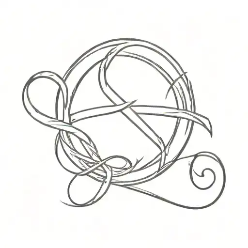 Infinity Symbol With The Letter R And C Arm Machine