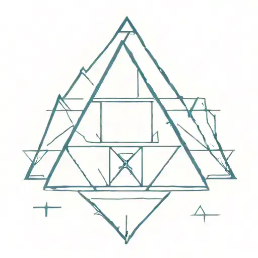 Triforce Dark Blue Highlighting Peice Of Wisdom