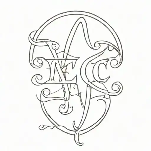 Large 'Ec' Letters 'Live Your Life' Script