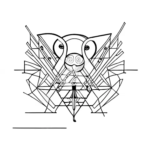 Combine A Musical Instrument And An Animal In A Minimalist Design