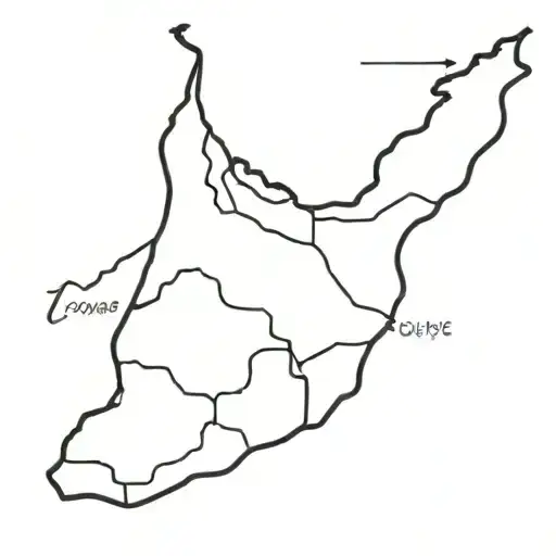 A Black Band And The Map Of Guadeloupe