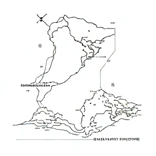 A Black Band That Starts From There Map Of Guadeloupe