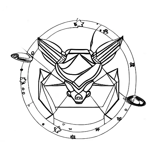 Sagittarius Sign With Space Design Inspiration