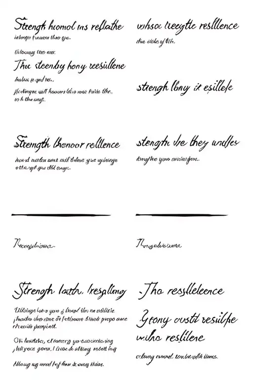 Strength Honour Resilience