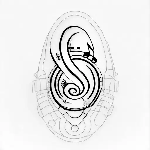 A Simple Tattoo Of A Music Note Forming The Shape Of Buzz Lightyear's Helmet