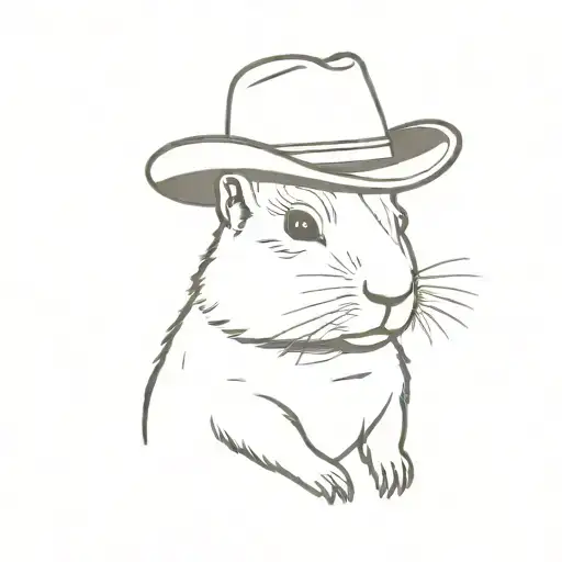 Prairie Dog Wearing Cowboy Hat