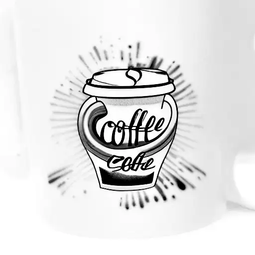 Coffee Cup With Rainbow Coffee Inside