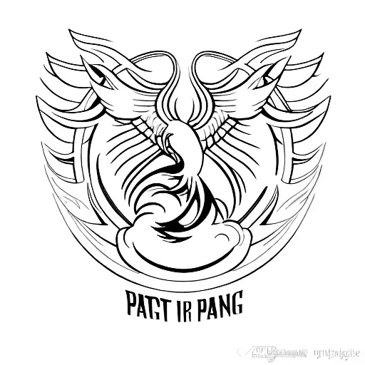 A Phoenix Rising From The Ashes In A Martial Arts Pose