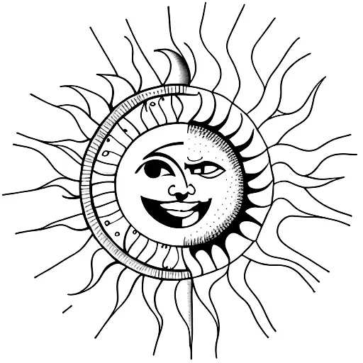 A Separate Image Of The Moon And The Sun