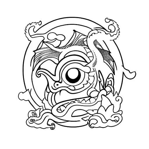 Dragon With Many Eyes