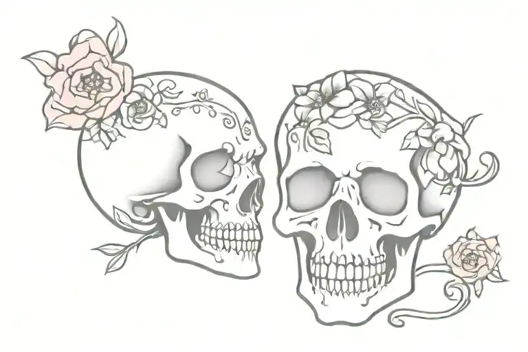 Life And Death Katrina Pink Skull
