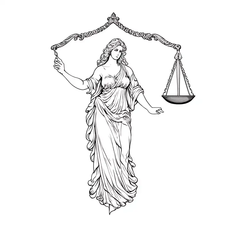 Lady Justice Intertwined