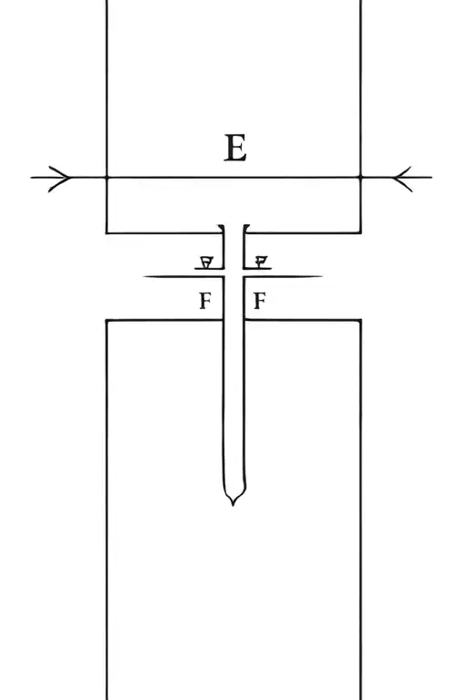 Fine Cross With Initials E And F In Christian Cross