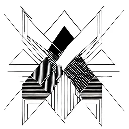 Gemini And Aquarius Geometric Pattern Inspired