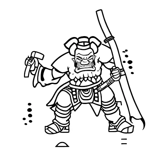 Oni Samurai Smoking Cigar
