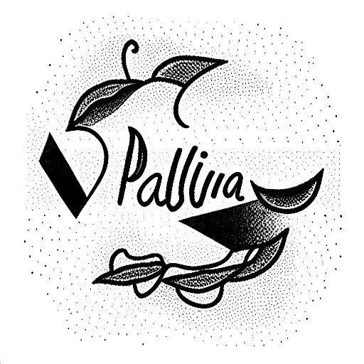 Palatina Text In Fine Line Art