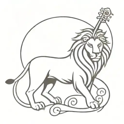 Music And Lion Zodiac
