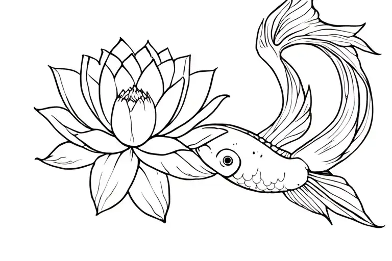 White Lotus Avatar And Koi Fish