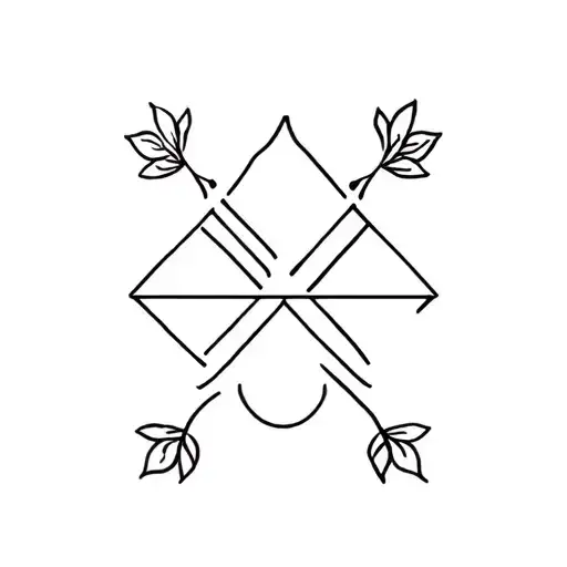 Berber Symbol And Flowers Logo